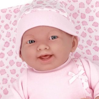routine mode de wind is sterk B20b Berenguer babypop softbody lachend met roze kleding deken flesje en  speen 39 cm – Selintoys
