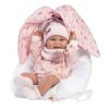 L02m Llorens levensechte babypop meisje full body glimlach met draagtas en speen 40 cm - Afbeelding 8