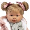 L18b Llorens babypop softbody pop blond haar met geluid kleding speen 42 cm - Afbeelding 7