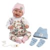 L12c Llorens levensechte babypop softbody baby pop met geluid met kleding speen 44 cm - Afbeelding 15