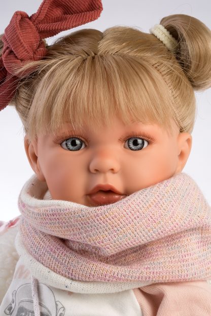 L18g Llorens babypop softbody pop blond haar met geluid kleding 42 cm - Afbeelding 5